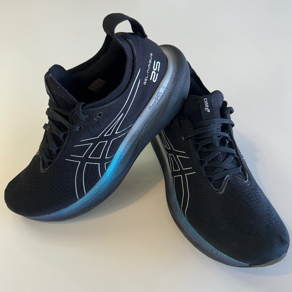 ASICS Gel-Nimbus 25 Mens Running Shoes Black Graphite Grey 1011B616 Size 11